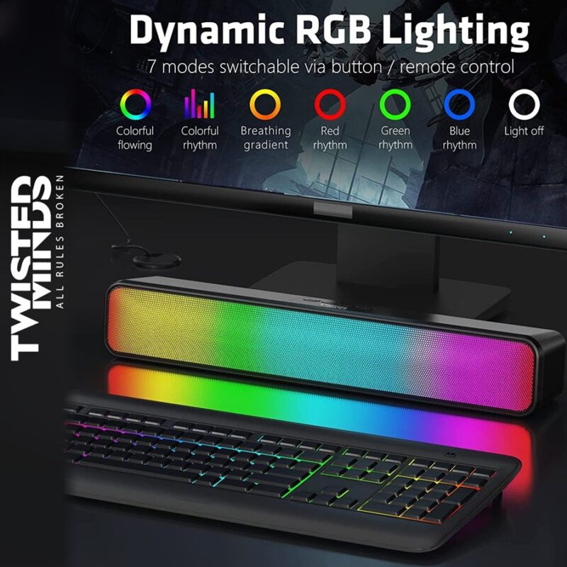 Twisted Minds RGB Wireless Bluetooth Gaming Soundbar TM-Q6 - Image 3